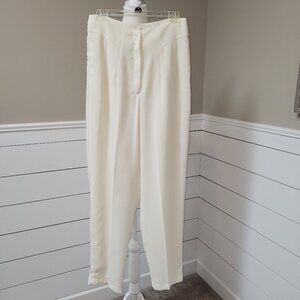 Elegant Ivory/Cream Colored Pants-Size M for the Holidays